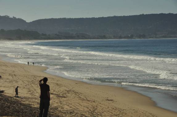 Praia em Monterey, na Califórnia, nos Estados Unidos